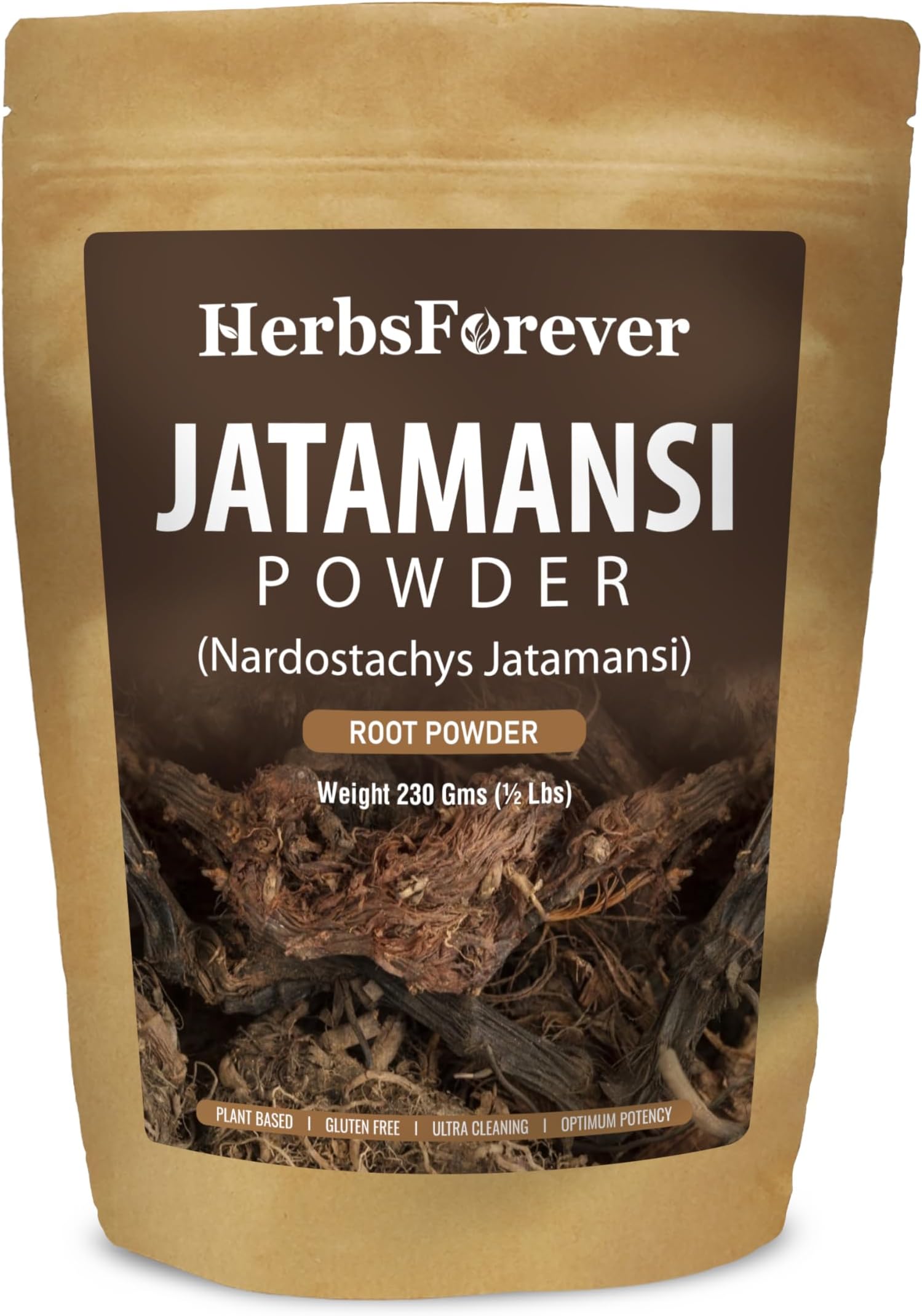 HerbsForever Jatamansi Powder – Nardostachys Jatamansi – Stress Relief Herb – Act as a Brain Tonic – Helps to Improve Memory – Non GMO, Organic, Vegan – 230 GMS