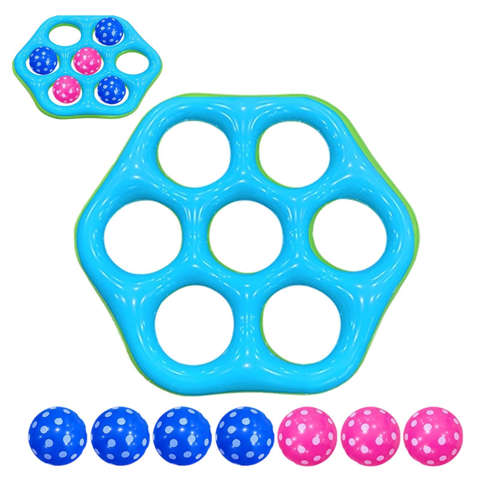 Jeu d'anneaux d'eau gonflable pour piscine et activité de lancer de plage - 8