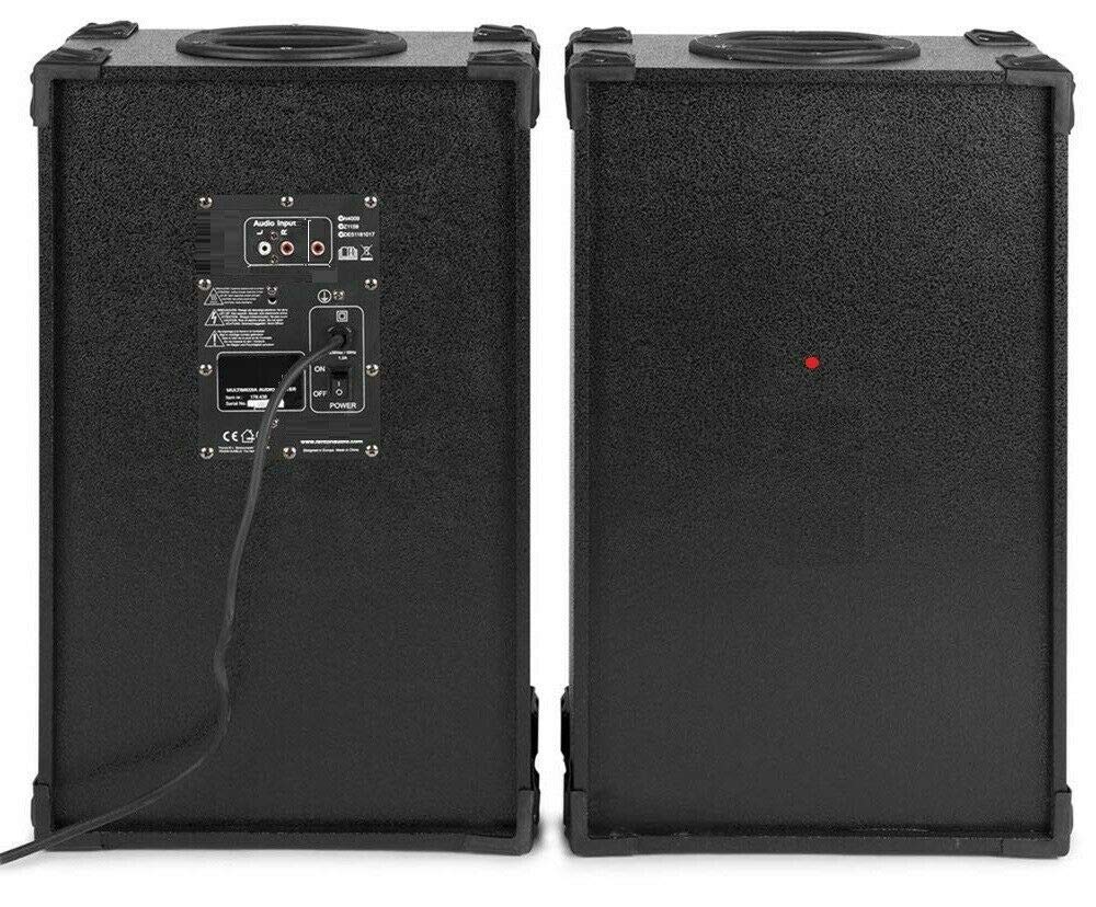 IMPIANTO KARAOKE pronto all'uso 2 CASSE ATTIVE BLUETOOTH + MICROFONI WIRELESS + CAVO PC + SOFTWARE PC KARAOKE