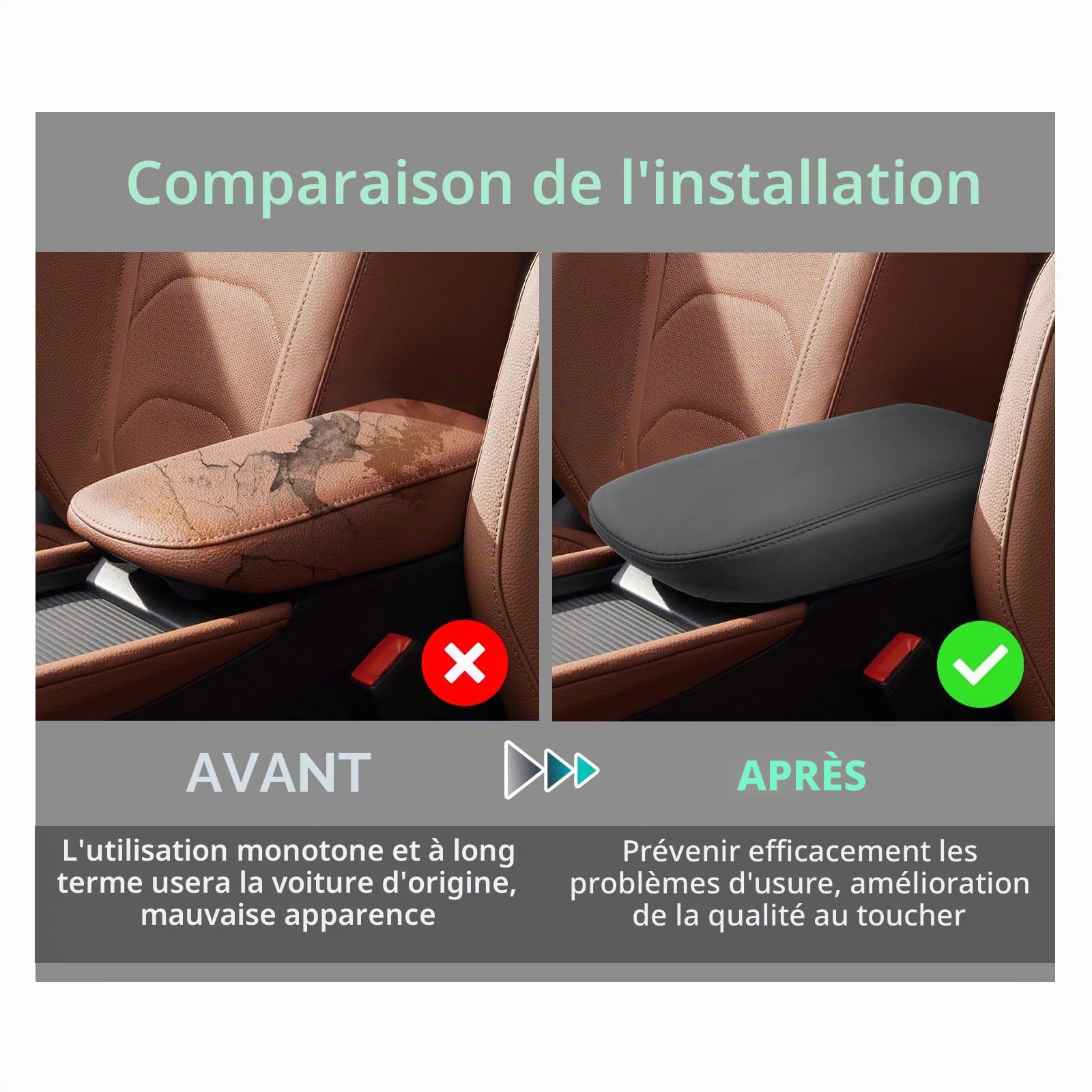GAFAT Compatible avec Skoda Kodiaq ii 2024 2025 2026 Housse d'Accoudoir Central, Kodiaq 2 RS/Sportline Console Centrale Accoudoir Kodiaq 2025 Protection Microfibre Cuir PU, Kodiaq 2 Accessoires