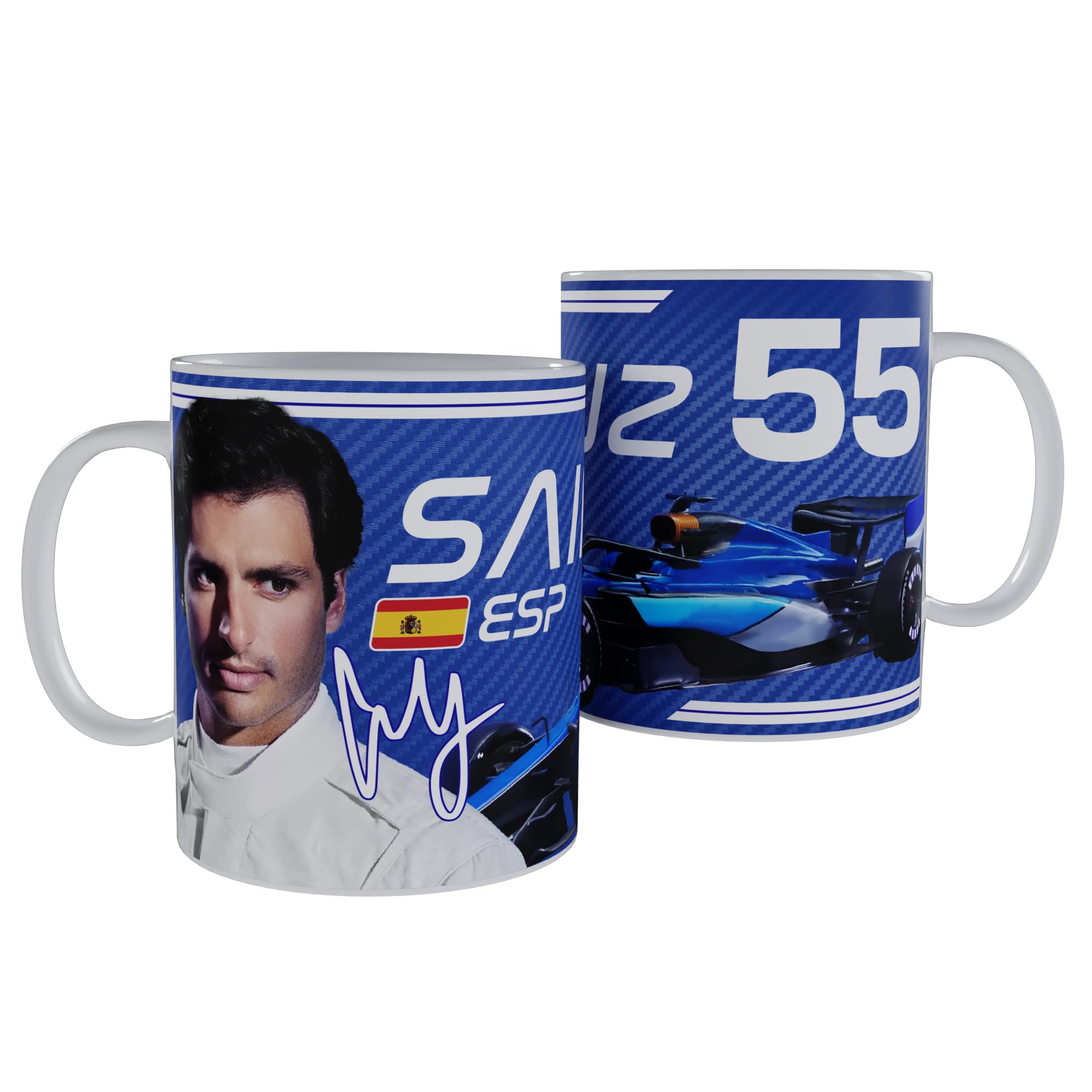 Partisan Sainz Mug F1 Inspired Racing Fan Gift 11oz Ceramic Mug 2026 (Blue)