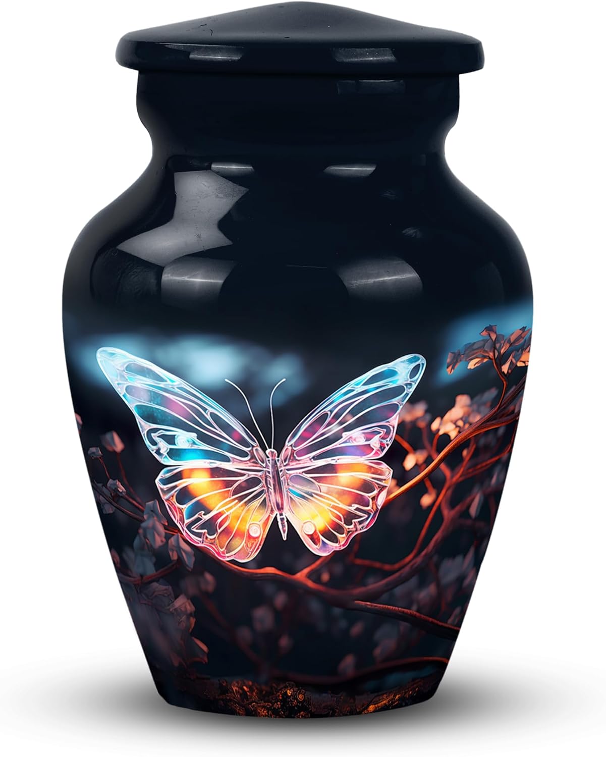3 Inch Urn (Pack of-1) Small Urn for Ashes Keepsake - Adult Urns for Human Ashes - Mini Urns for Ashes - Small Cremation Urns for Human Ashes - Butterfly Urns for Human Ashes - Urns for Ashes
