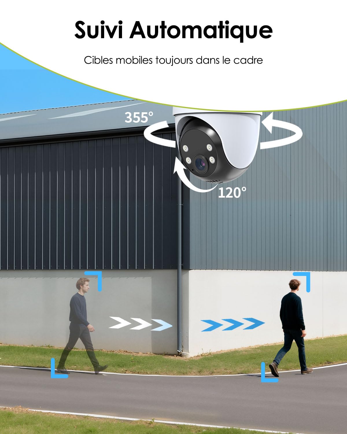 ieGeek 24/7 Enregistrement 4G AOV 2K Camera Surveillance Extérieur sans Fil | sans WiFi, eSIM intégrée, Batterie 10000mAh, Suivi Automatique, PTZ 360°, Détection Humaine 30m, Recharge par Panneau Solaire