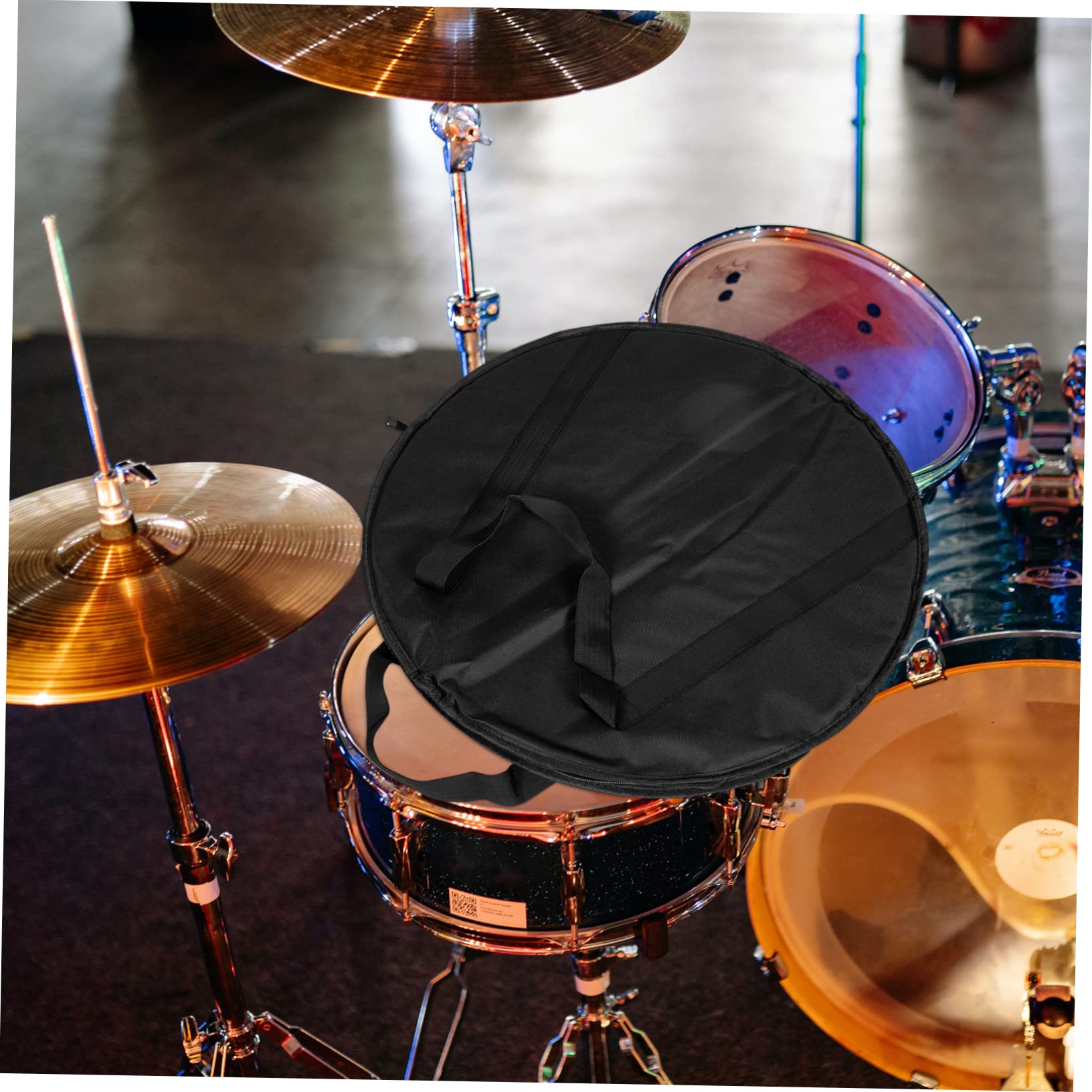 Bolsa Portátil para Platillos y Funda para Batería Algodón Grueso y Tela Oxford Resistente al Agua para Transporte y Viaje en Color Negro