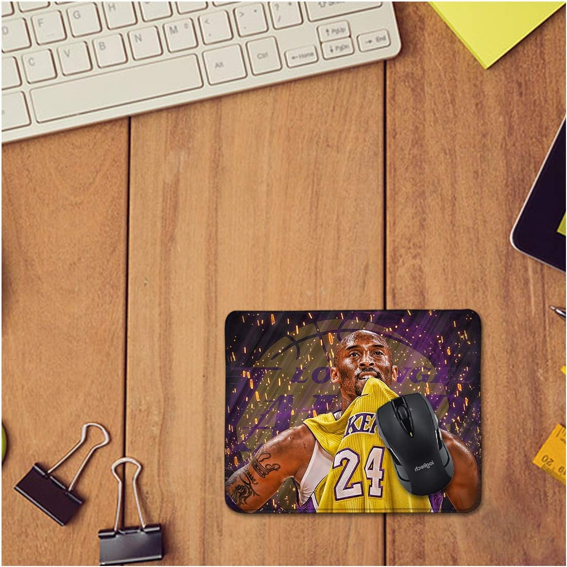 Bryant Lakers Mouse Pad Anti-Slip Rubber Rectangular Mouse Mat Laptops Desktop Office Gift Computer Gaming 9.45x7.87inch