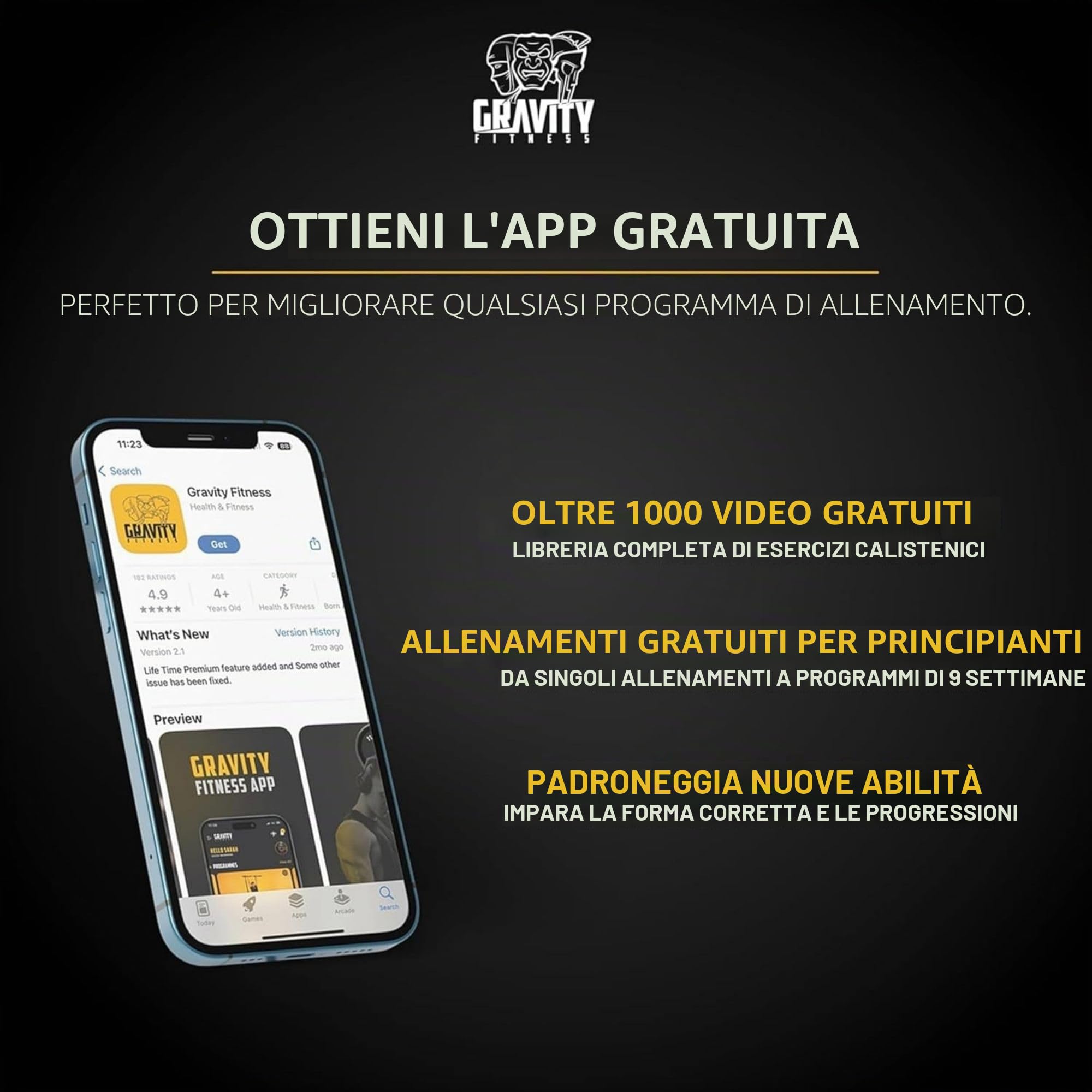 Gravity Fitness Calisthenics - Barra statica per allenamento della forza in casa, altezza regolabile, con piedini antiscivolo, impugnatura verniciata a polvere per allenamenti di peso corporeo e