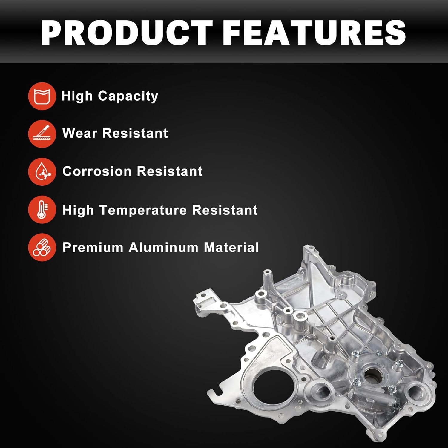 USTAR M526 Engine Oil Pump and Timing Cover Assembly Compatible with Hyundai Accent Elantra GT Sonata Tucson Veloster Kia Forte Forte Koup Forte5 Optima Rio Soul 1.6L L4 Replace# 21350-2B701