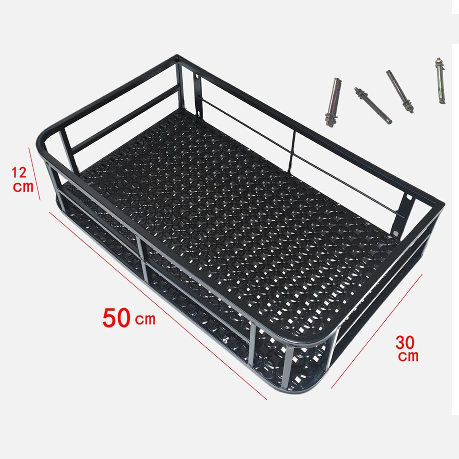 Mensola per Piante da Parete – Portavasi da Balcone per Interni/Esterni, Organizer Decorativo da Parete per Casa E Giardino, Supporto per Fioriera con Griglia in Metallo(50 * 30 * 12cm)