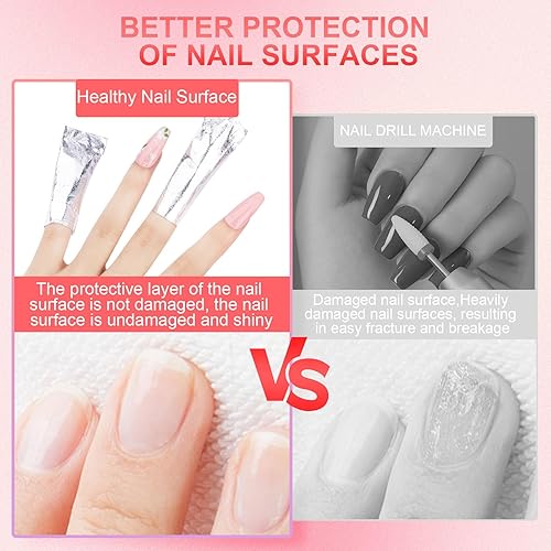 Miniatura 3 de NXJ INFILILA Lámina de uñas  300 envolturas de uñas de gel para quitar esmalte de uñas, removedor de gel con almohadilla de algodón más grande para