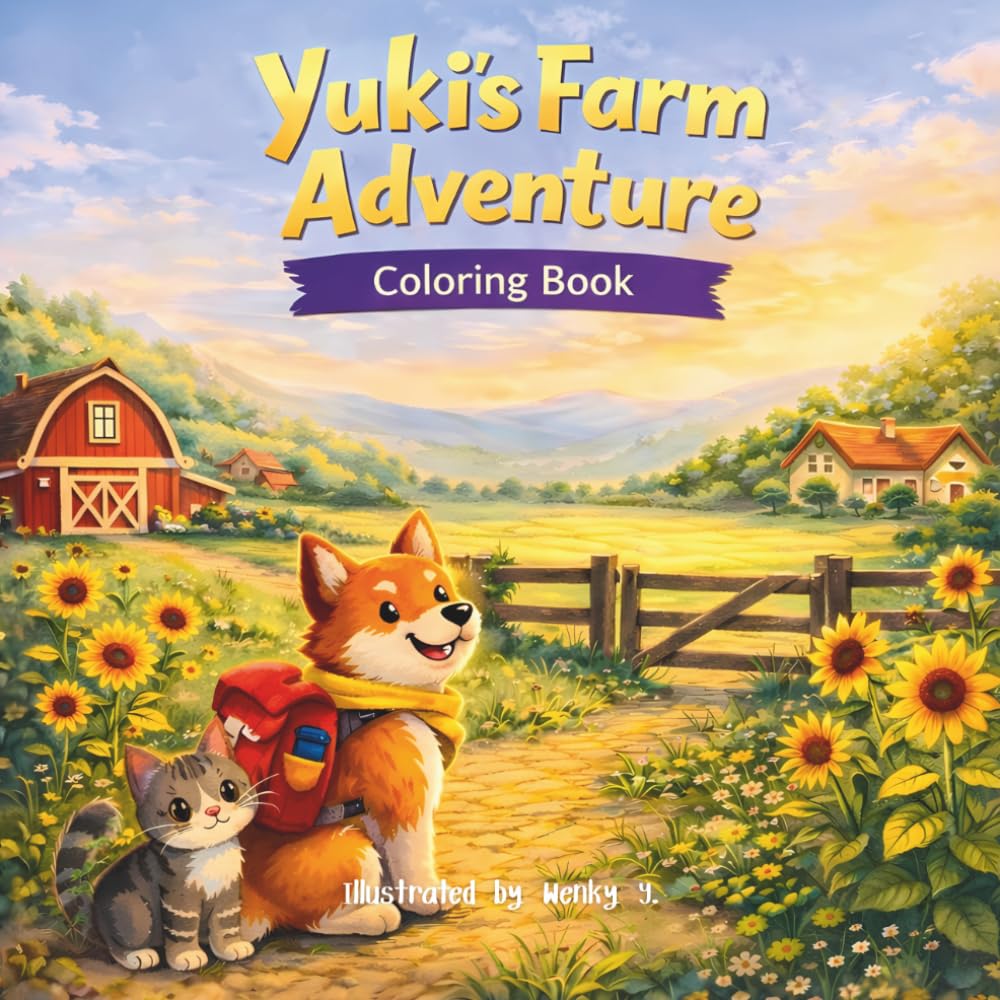 Yuki's Farm Adventure - Coloring Book (Yuki's Adventure)