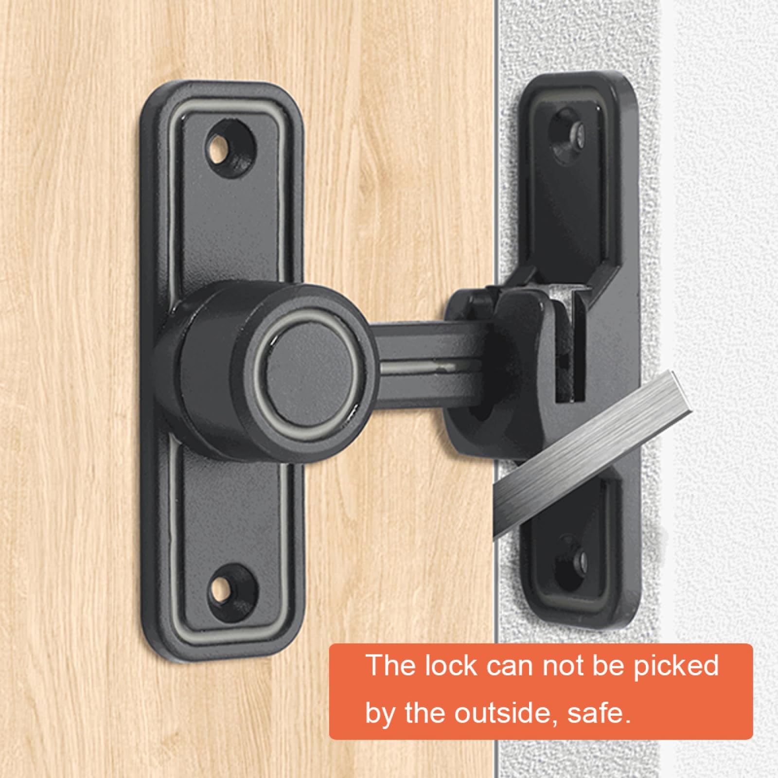 6 serrature ad angolo, in lega di zinco 90/180, serratura per porta scorrevole di sicurezza, serratura per porta scorrevole per bagno, giardino, camera da letto, armadio