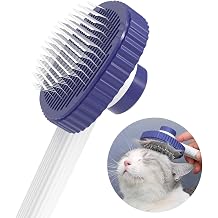 ACE2ACE Self Cleaning Slicker Brush for Dogs & Cats, Deshedding Tool Blue