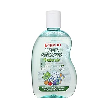 Pigeon Liquid Cleanser Naturals Bottle,PH Friendly,No Added Color,No Added Alcohol,Natural Cleanser, For baby Feeding Bottle,Bood bowls,Feeding Accessories,Fruits and Vegetables,200 ml