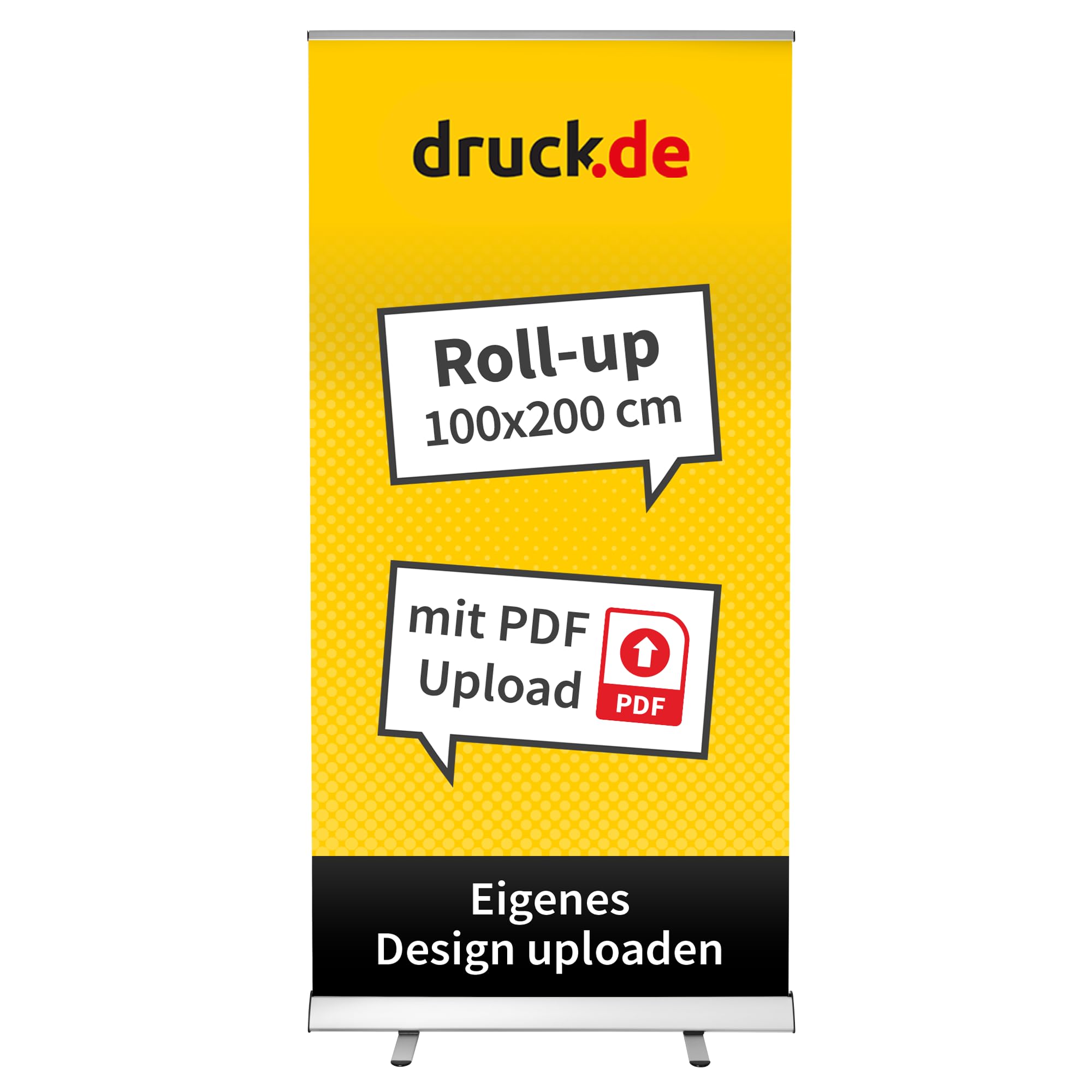 druck.de Bannière enroulable basique imprimée - 100 x 200 cm - 100 x 200 cm