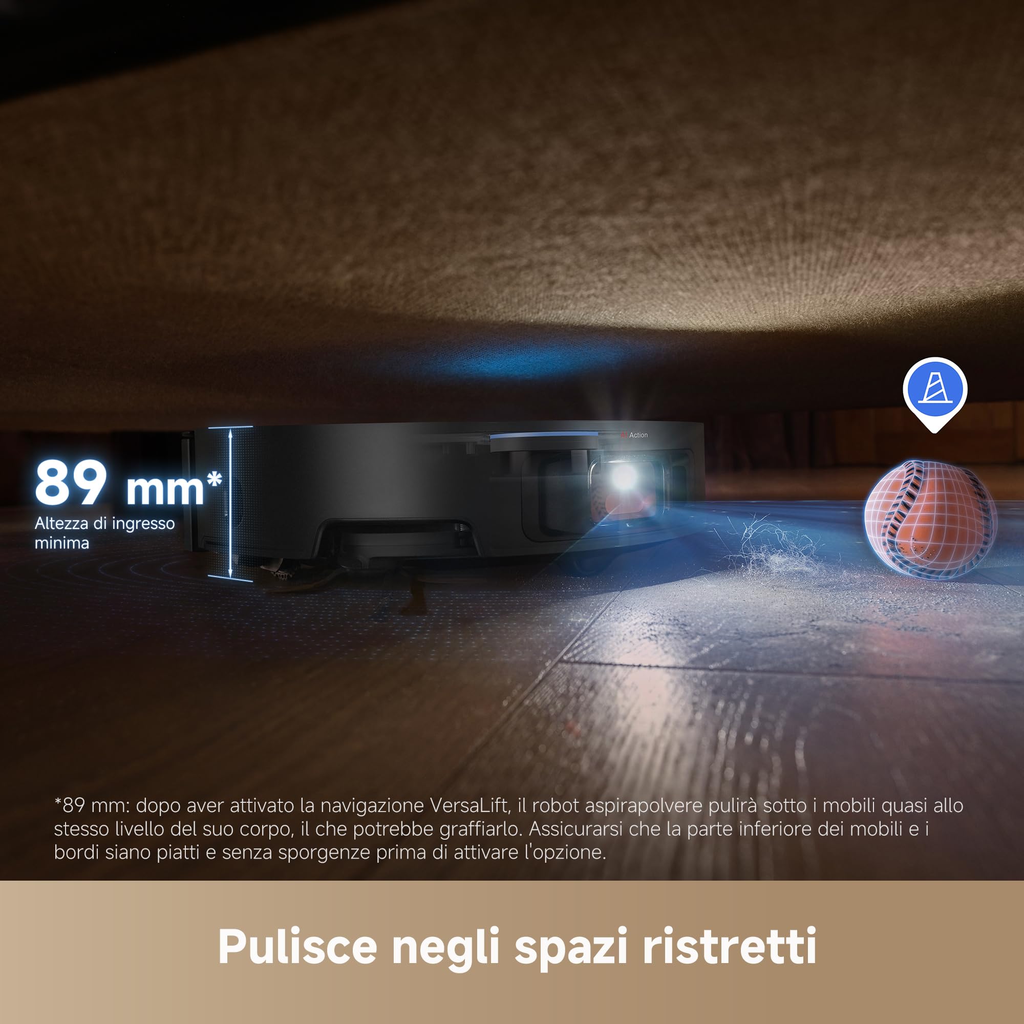 DREAME X50 Ultra Complete Robot Aspirapolvere, Sistema di Aggiramento Ostacoli AI e Navigazione a 360°, Aspirazione Fino a 20.000 Pa, Pulizia Profonda da Bordo a Bordo, Spazzola Districante