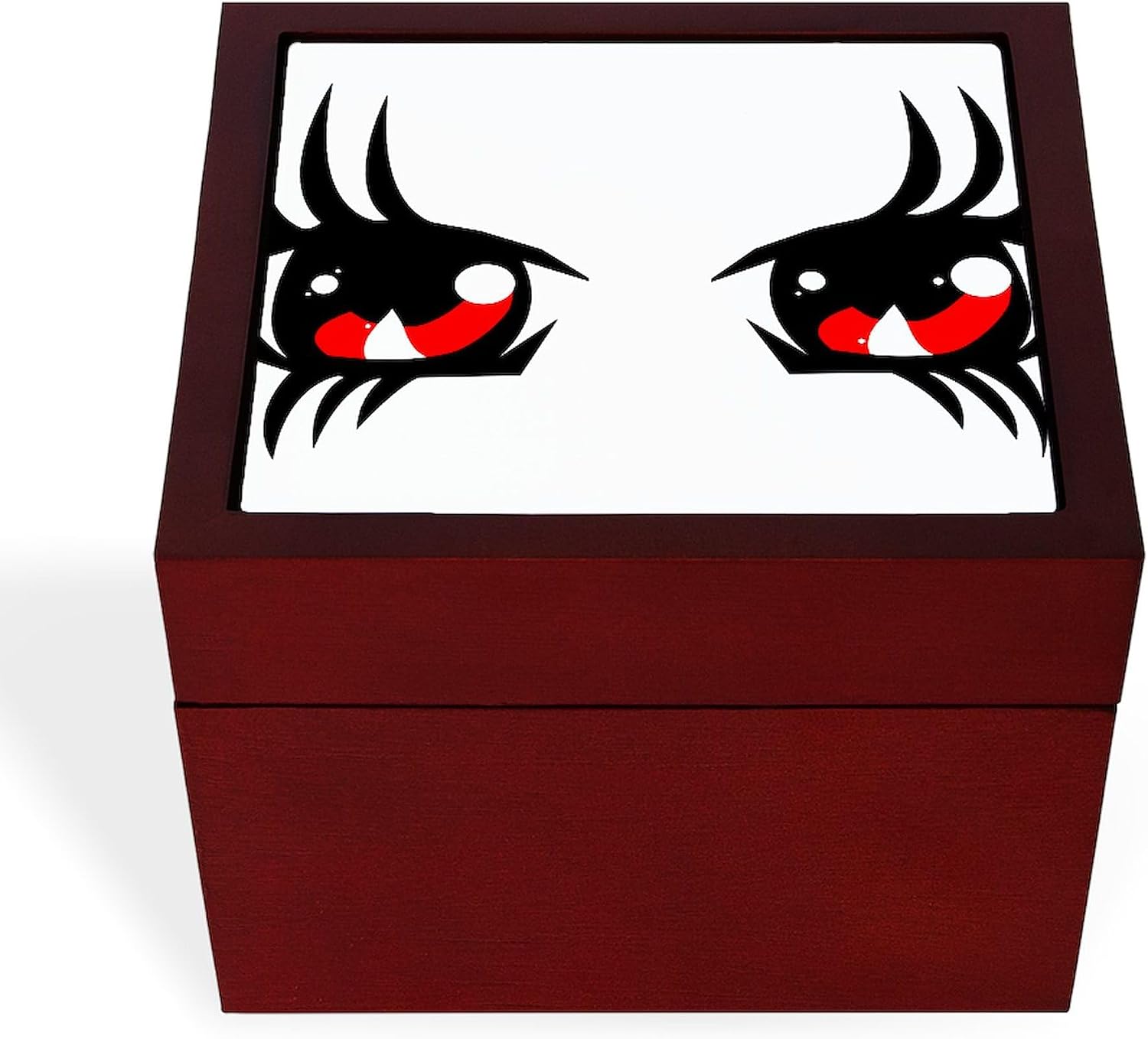CafePress Red Anime Eyes Memory Keepsake Jewelry Box, 5"x5"x3.75"