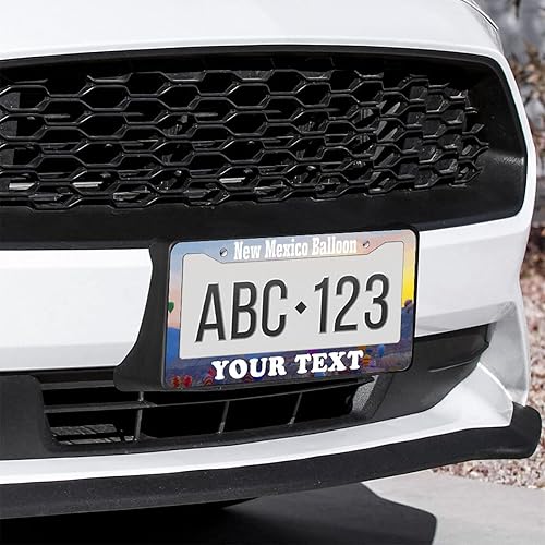 Miniatura 4 de License Plate Frames New Mexico Balloon Landscape Personalized Your Text License Plate Holder - Aluminum Metal Automotive License Plate Cover Auto