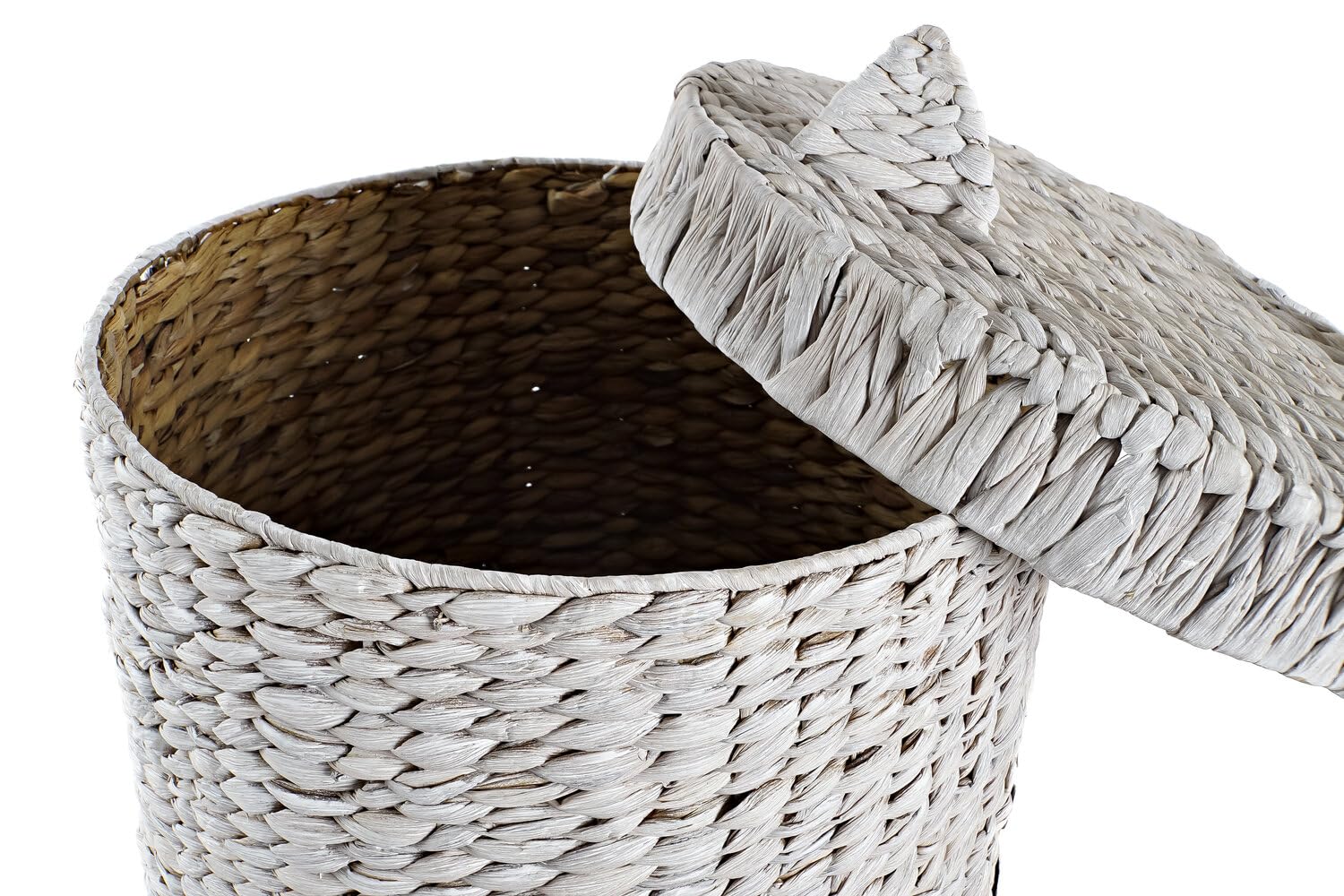 CESTA ROPA FIBRA 42X42X63 GATO BLANCO