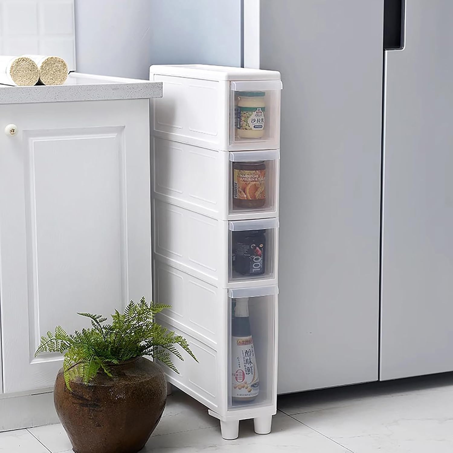 4tiers Narrow Bathroom Storage Slim Bathroom