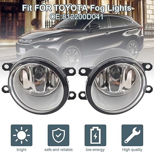 Miniatura 2 de VISVIC Lente LED antiniebla de repuesto para Rav4 Yaris Solara Camry Avalon Highlander Corolla Matrix Venza Prius Lexus RX350 RX450h GS350 GS450h