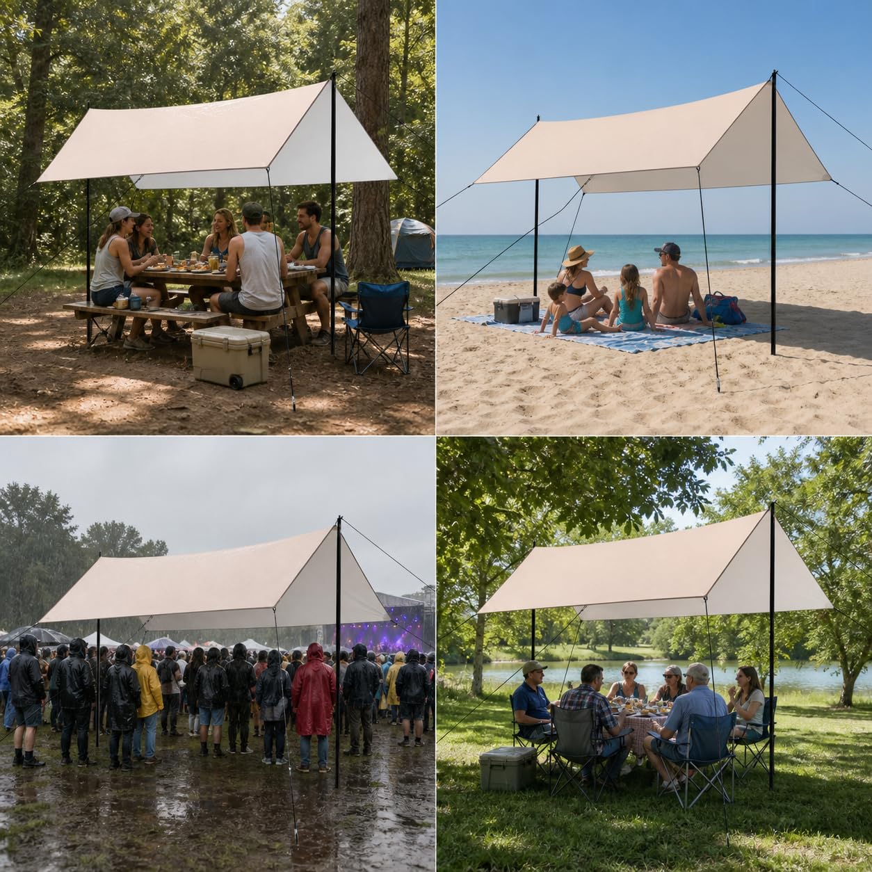 Camping-Tarp aus Polyester, nschutz