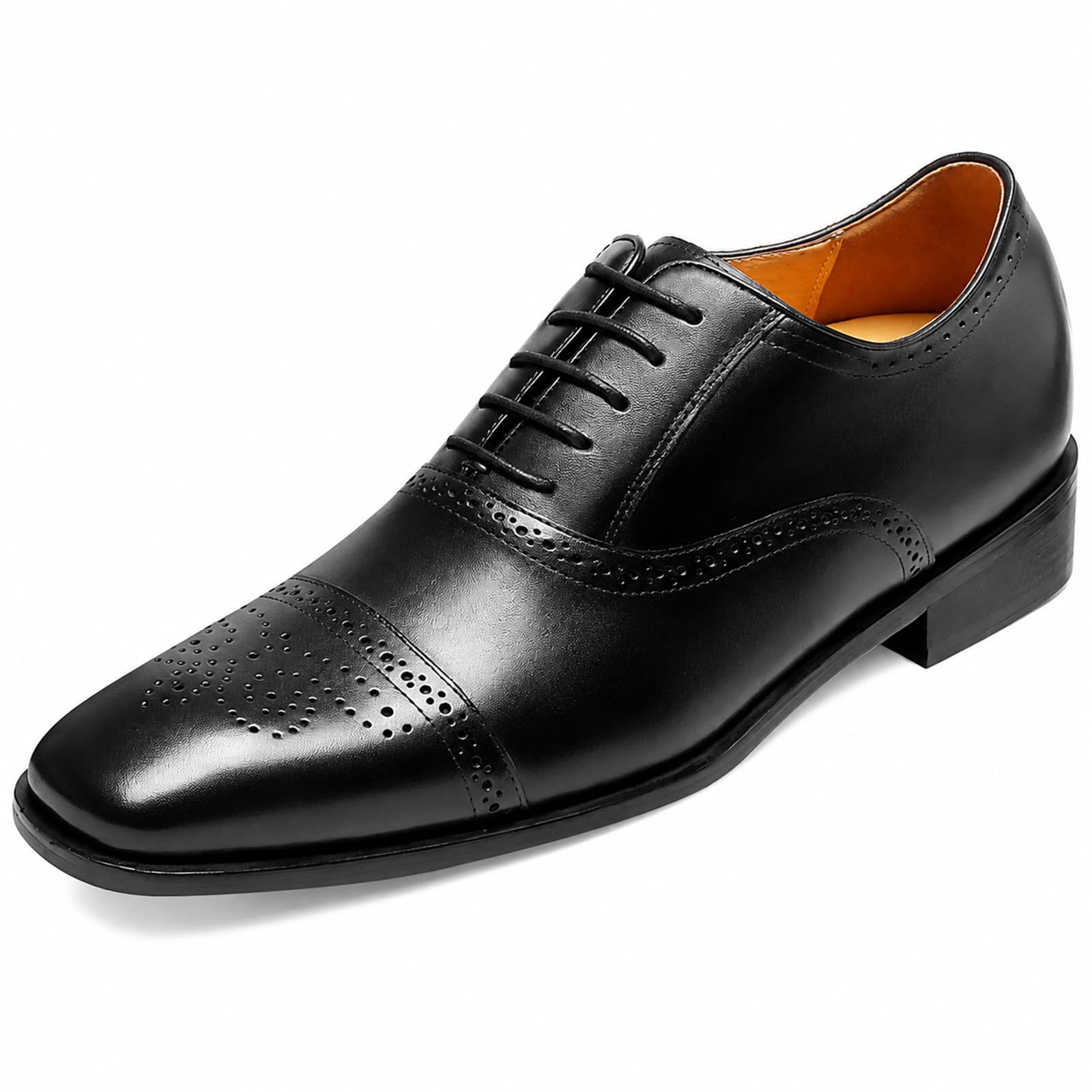 CHAMARIPA Elevator Shoes for Men Dress Shoes 2.76"/3.54" Taller | Look Taller Instantly with Invisible Height Increase Shoes,Breathable Calfskin & Comfort Insole for Business & Wedding