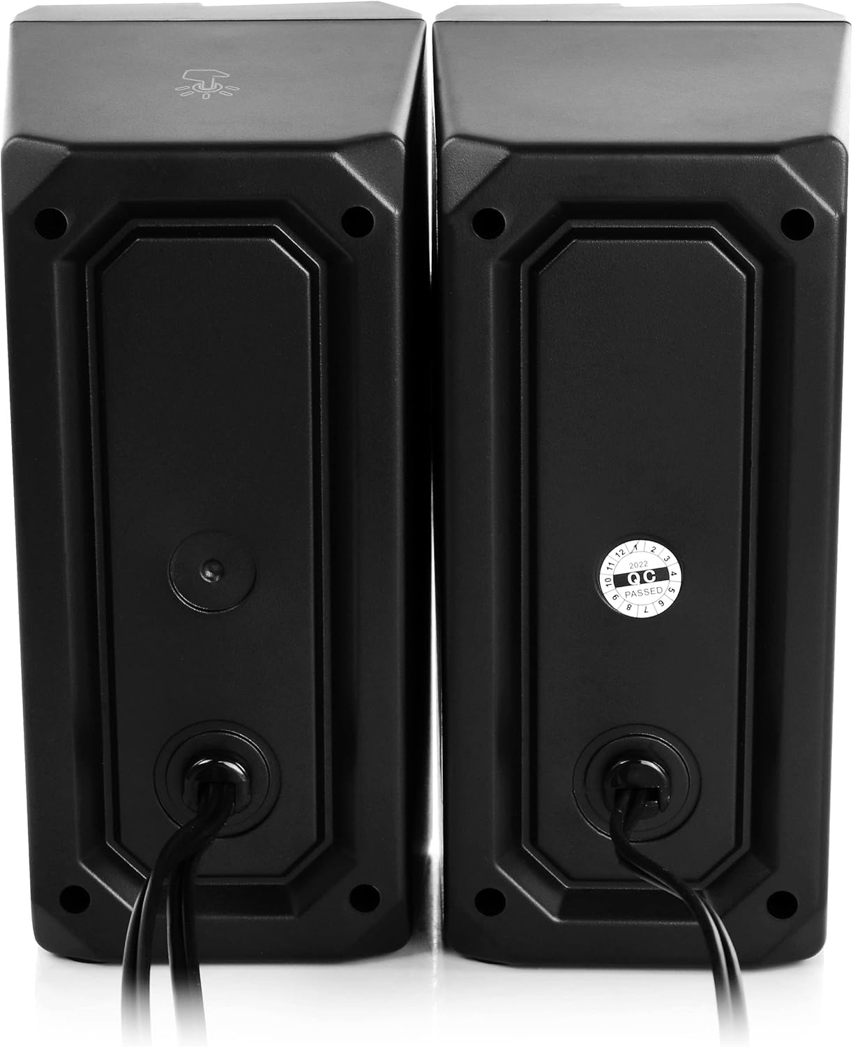 beFree Sound 2.0 Computer Gaming Speakers with LED RGB Lights, Black