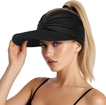 Sun Hats for Women, Wide Brim UV Protection Foldable Sun Visor Hats, UPF50+