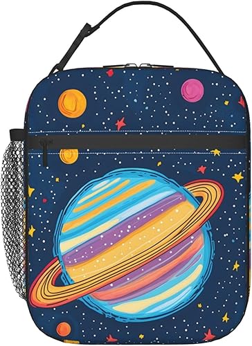 Miniatura 11 de Lonchera Galaxy con aislamiento térmico para niños, niñas, niños y mujeres, contenedores reutilizables para mujeres y hombres, bolsa de almuerzo