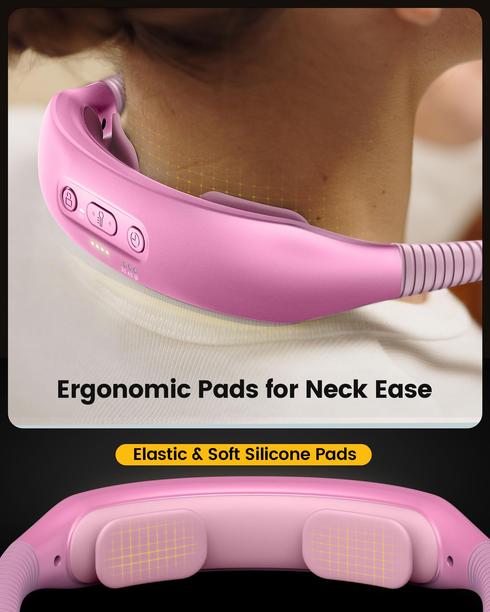 Glocusent Ergonomic Book Light Neck Light, Reading Light with 3 Colors & 5 Stepless Brightness - Image 2