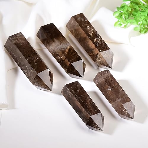 Miniatura 6 de Varita de cristal curativo de amatista natural grande de 5.9 a 6.69 pulgadas, torre de cristal natural de 6 chakras facetados, terapia de