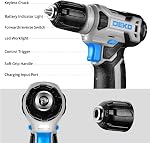 Power Drill Tool Set Kit：DEKOPRO Tools Sets Combo Box Set with 8V Cordless Electric Drill Driver for Home Basic Repair, Household Starter Kit Case