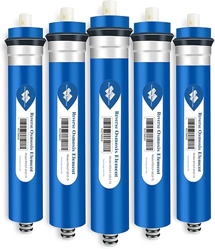 Membrane Solutions Membrana de ósmosis inversa 75 GPD de 11.75 x 1.75 pulgadas, repuesto de filtro de agua de membrana RO para debajo del fregadero,