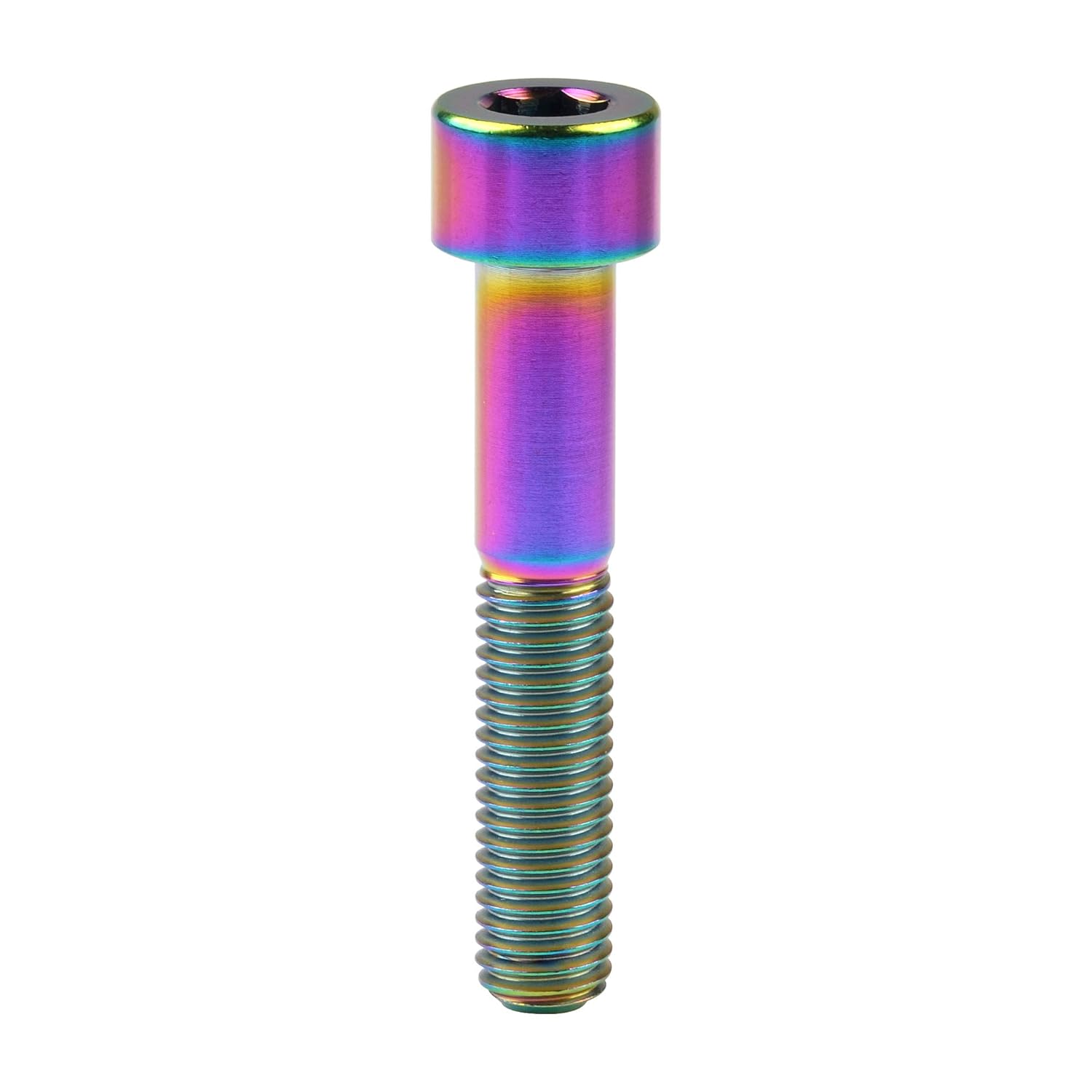 Titanium Cap Allen Socket Head Bolts M10 20 25 30 35 40 45 50 55 60mm Screw Pack of 4 (M10x60mm Pitch 1.25mm, Ranibow)
