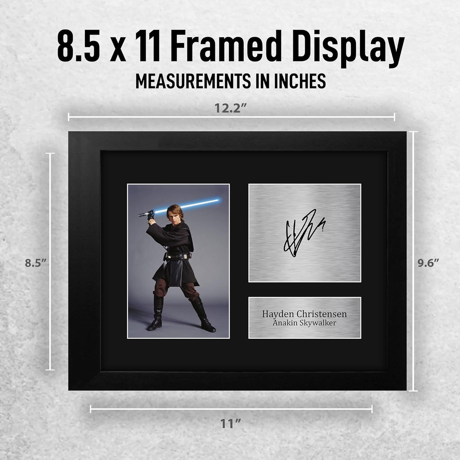 HWC Trading Hayden Christensen Gift USL Framed Signed Printed Autograph Star Wars Gifts Anakin Skywalker Print Photo Picture Display - US Letter Size