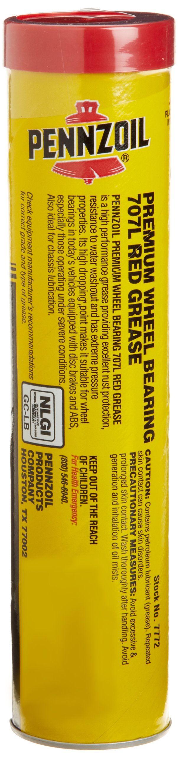 Pennzoil (7772-10PK) 707L Premium Wheel Bearing Red Grease Tube