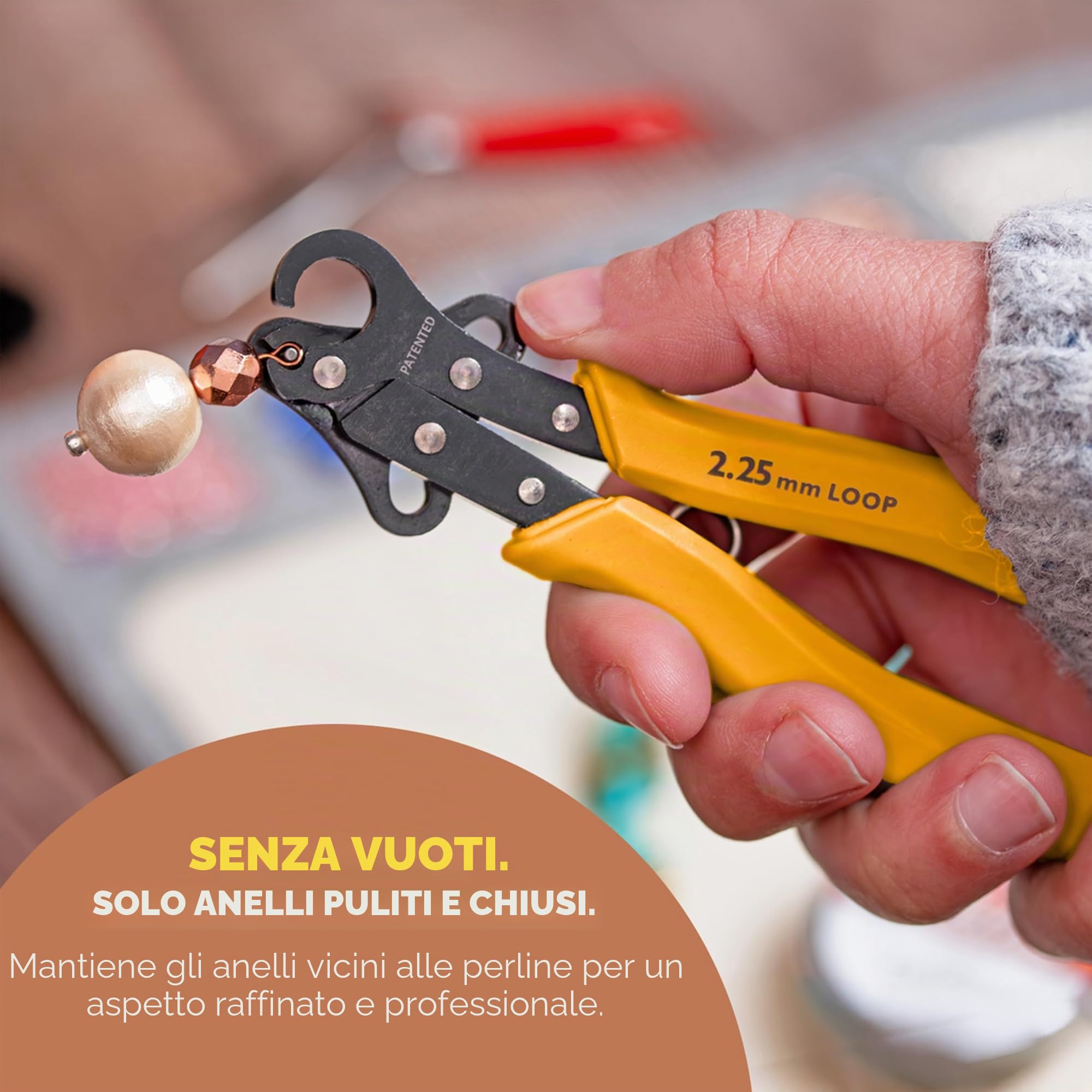 The Beadsmith Original One Step Looper: crea e rifinisci anelli uniformi da 2,25 mm per la creazione di gioielli, utilizzabile con filo da artigianato da 24-18 g (brevettato)