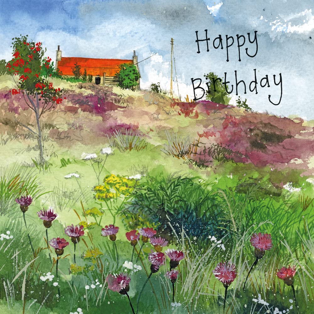 Alex Clark Art Happy Birthday Croft House Meadow Foil Card