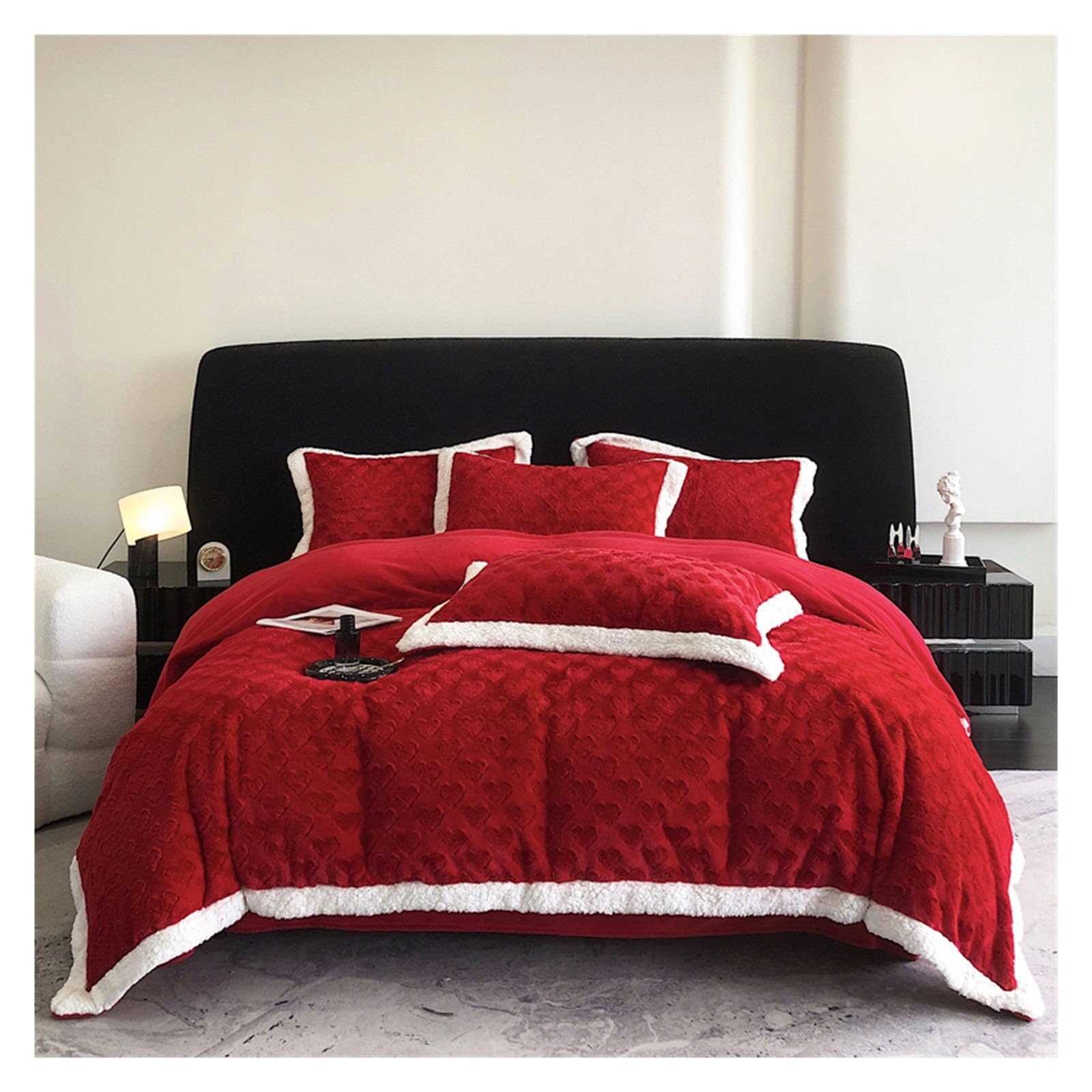 Housse de couette flanelle de lait contre le froid pour grand lit d'hiver