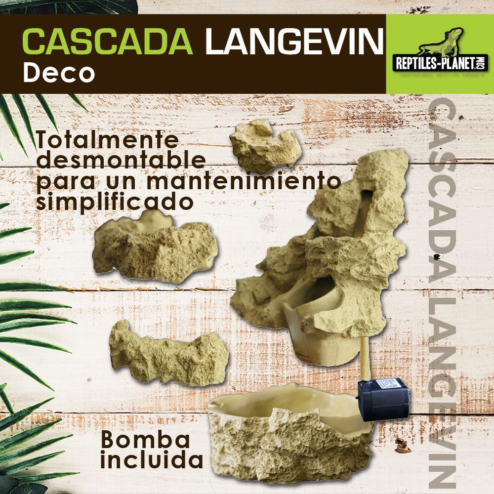Reptiles Planet - Cascada para terrario Reptil Langevin con Bomba