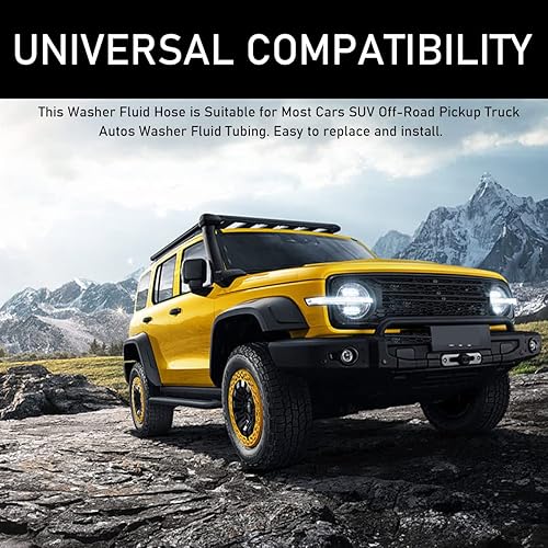 Miniatura 7 de Kit de manguera para lavaparabrisas, manguera de líquido de lavadora de 13.1 ft con 12 conectores de manguera, kit de tubos de líquido de