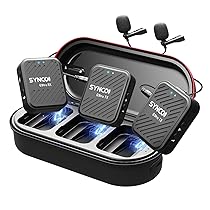SYNCO Microfono Wireless Lavalier G1(A2) Pro con Charging Case Dual Pack Lapel Mic 150M 8H per DSLR Camera Smartphone Tablet YouTube Video Interview Vlog
