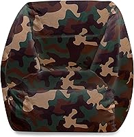 Vista 344 de Posh Creations Puf estructurado cómodo para jugar, leer y ver la televisión, Malibu Lounge, tela de lona para colorear, criaturas