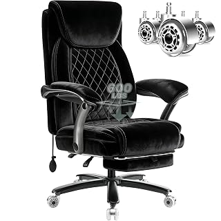 Indulgear 600LBS Reclining Heavy Duty Office Chair with 5D Flip Arms, Big and Tall Office Chair with Pocket Spring Cushion, Large High Back with Adjustable Lumbar Support,Dual Rubber Wheel - Amazon product rated Grade A