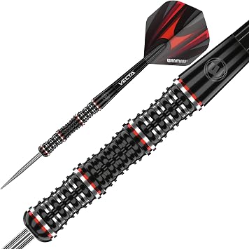WINMAU Mervyn King Special Edition Professional Steeltip Tungsten Darts Set with Flights and Stems (Shafts)