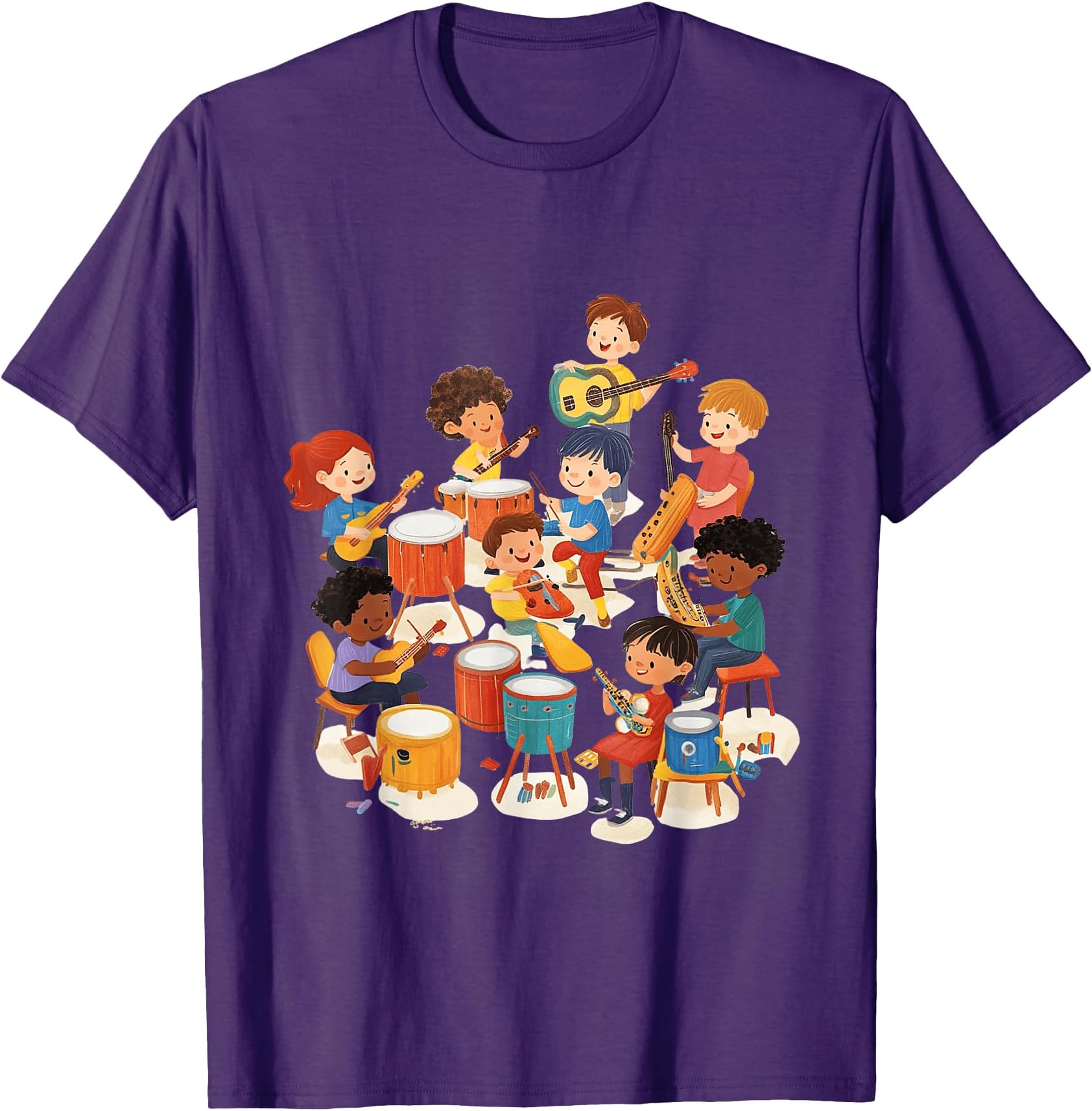 Kids Playing Instruments Music Education T-Shirt