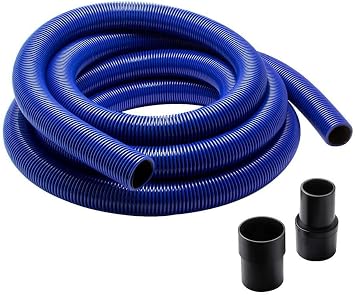 Extra-Long 20 Heavy-Duty Shop Vac Hose Flexibility Vacuum Hose - Shop Dust Collectors for Woodworking Ideal w/Shop Vacuum Hose Reel Helix Design, Polymer Dust Collection Hose w/Swiveling Ports