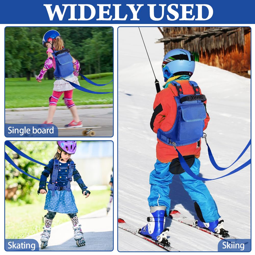 Harnais D'Entraînement Ski/Snowboard Enfants – Sangle De Traction Avec Poignée Levage, Sécurité Et Confort Garantis