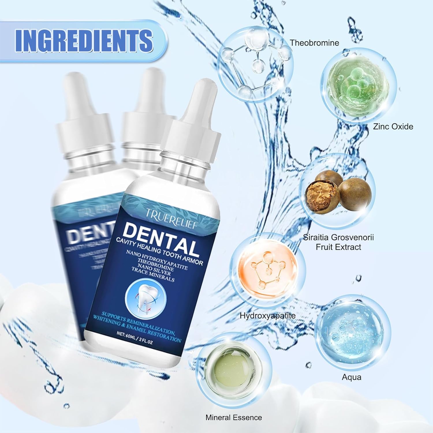 Cavity Healing Tooth Armor Liquid | Enamel Support with Hydroxyapatite | Helps Whiten Teeth, Soothe Sensitivity (3)