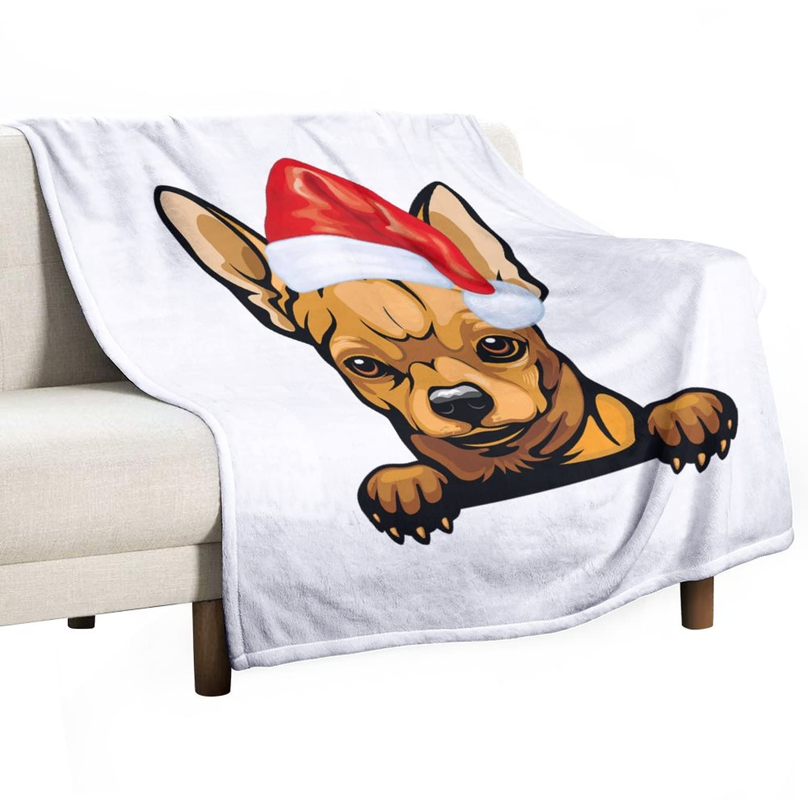 Couverture en flanelle chaude anti-froid pour adulte et enfant motif Noël